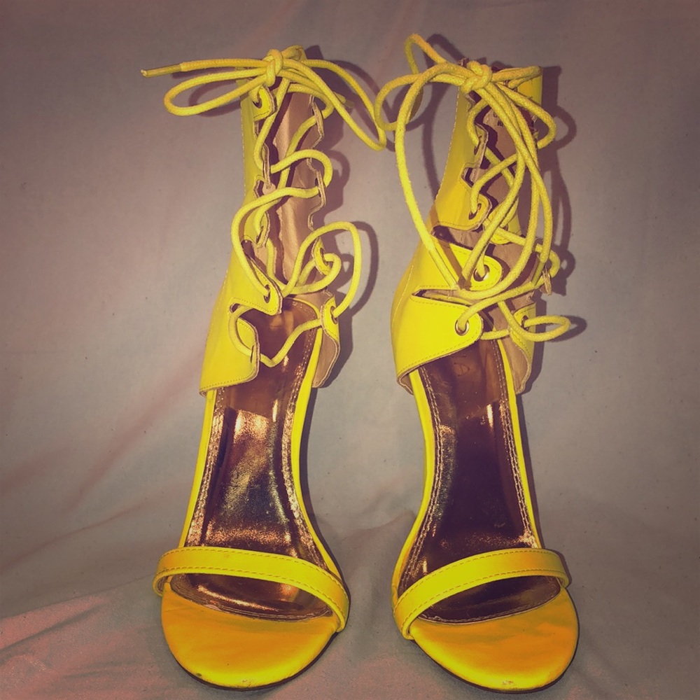 Neon Yellow Heels